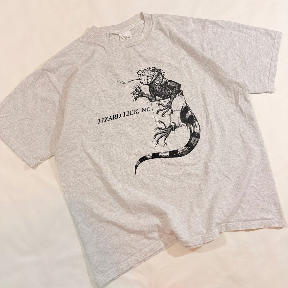 The Cotton Exchange Lizard Lick NC T-Shirt Mens XL Grey Good Vintage 90s USA